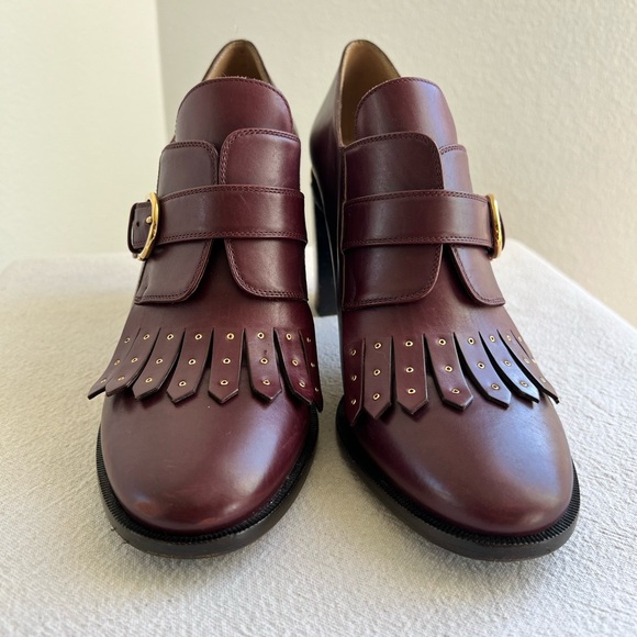 Salvatore Ferragamo burgandy leather heels size 8.5 - Picture 2 of 8